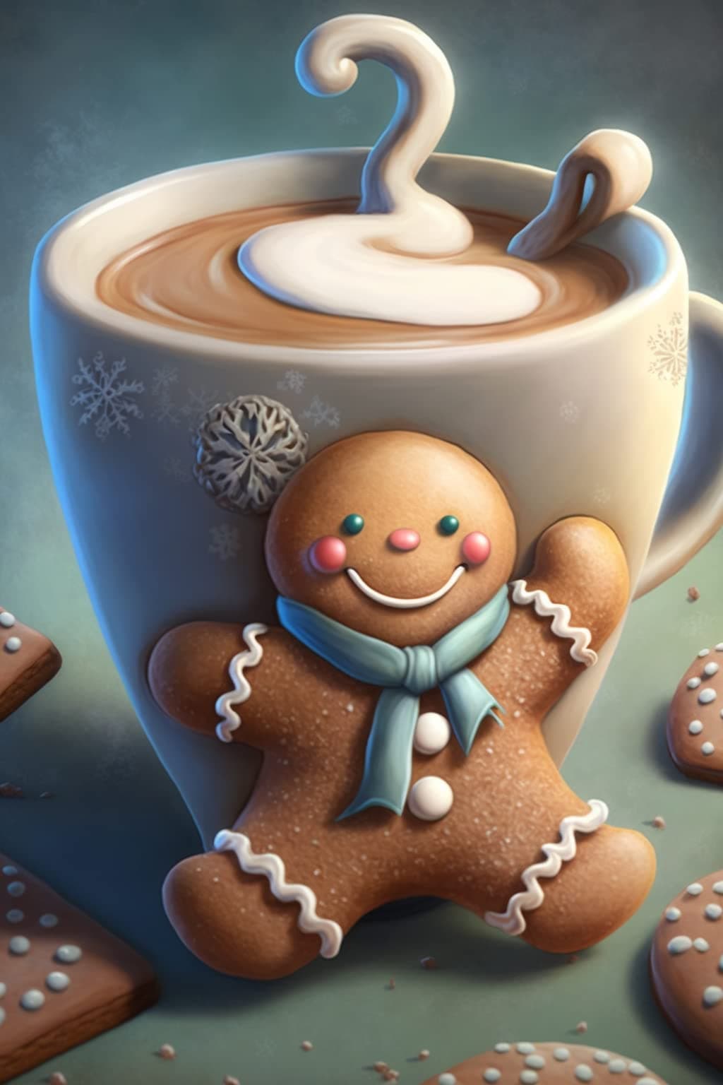 IHMOLN Diamond Painting Kits Gingerbread Man Coffee - Adult Child by Number Full Diamond Covered 5d Restaurant Decor Kitchen Decor Shop Decor - Round Gemstone Craft 8x12inch