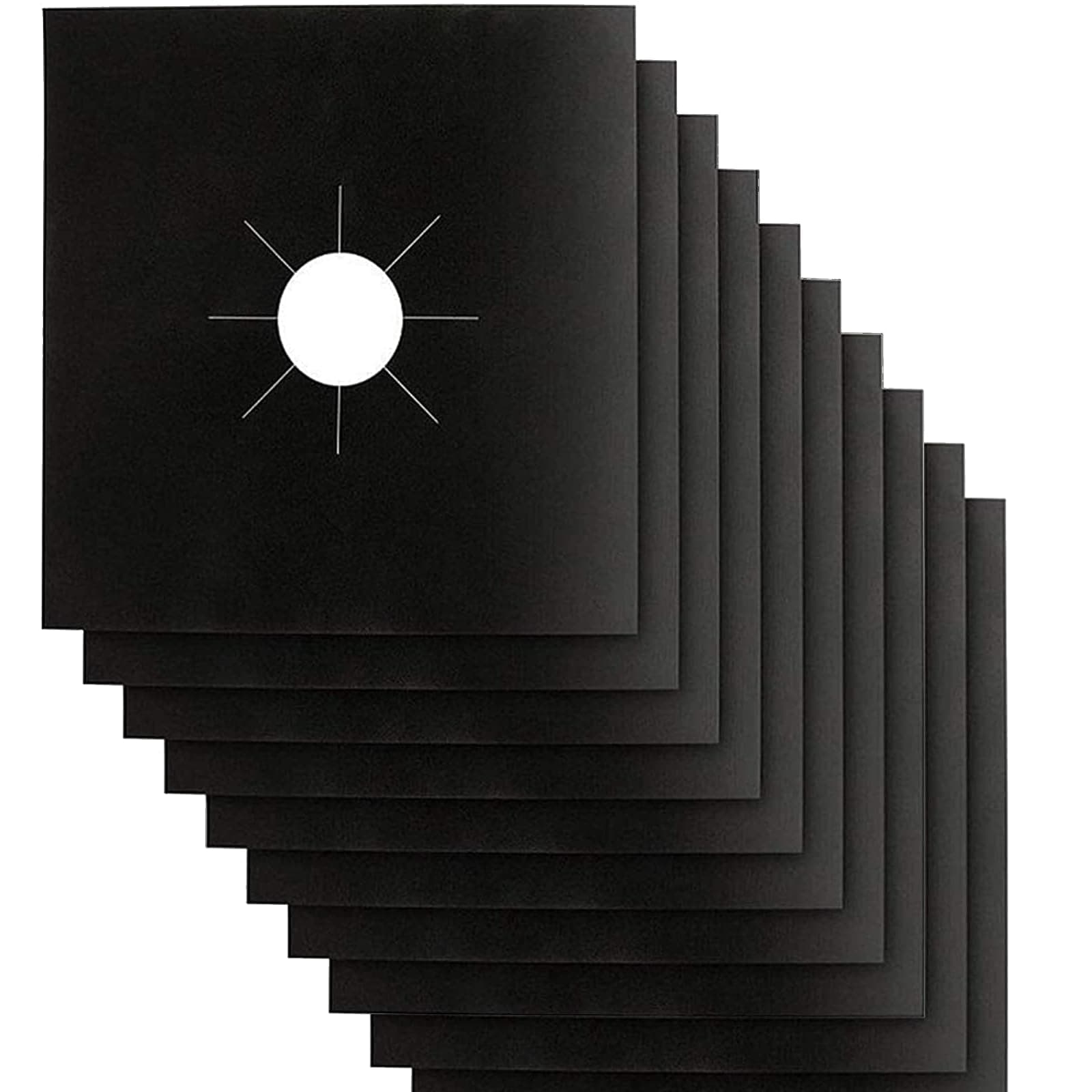 8 Pack Stove Top Covers for Gas Burners, Reusable Non-Stick Stove Burner Covers, Gas Range Protectors Heat Resistant up to 500°F, BPA & PFOA Free, Dishwasher Safe & Cuttable Liners