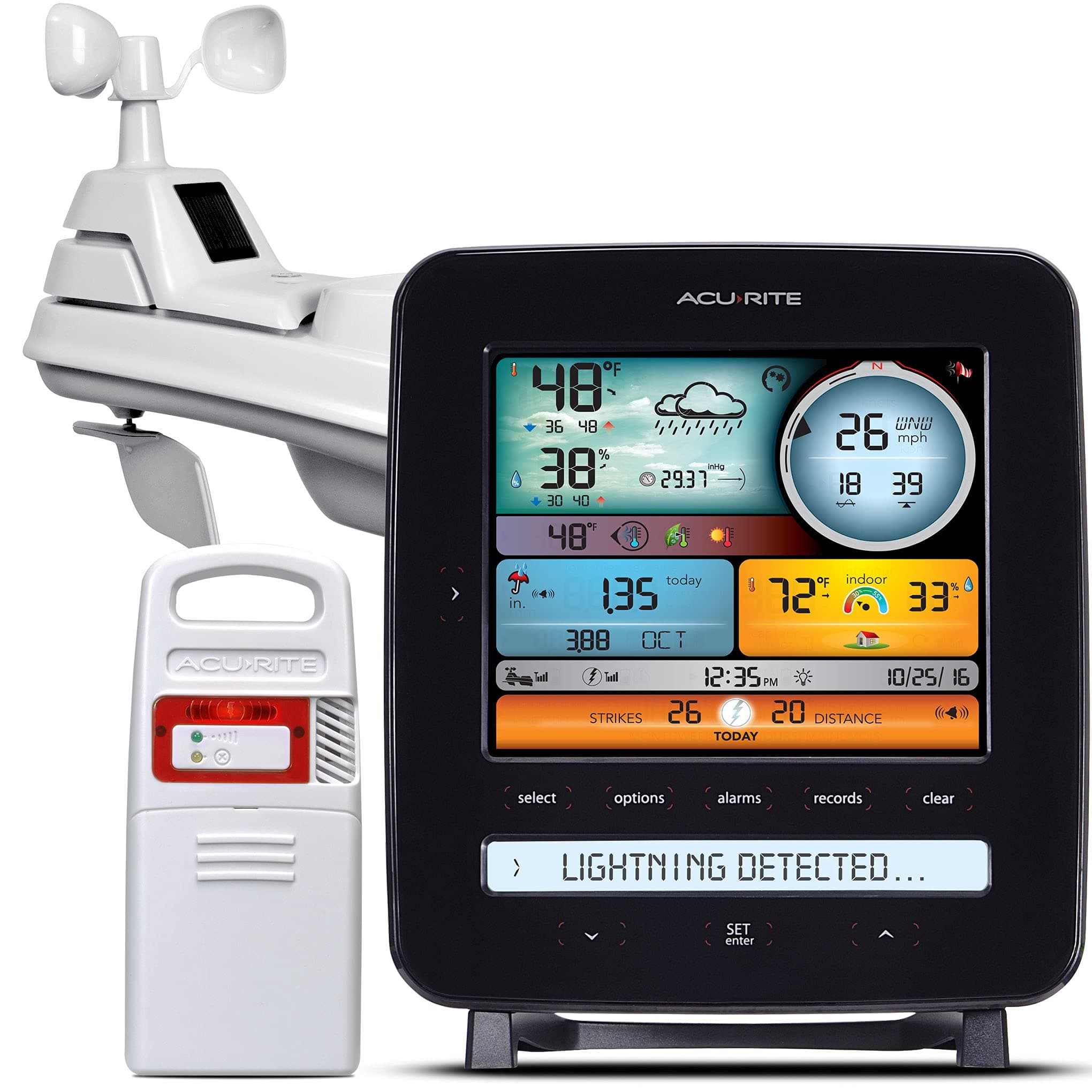 AcuRite Iris (5-in-1) Professional Weather Station with LCD Display and Lightning Detection (01022M)