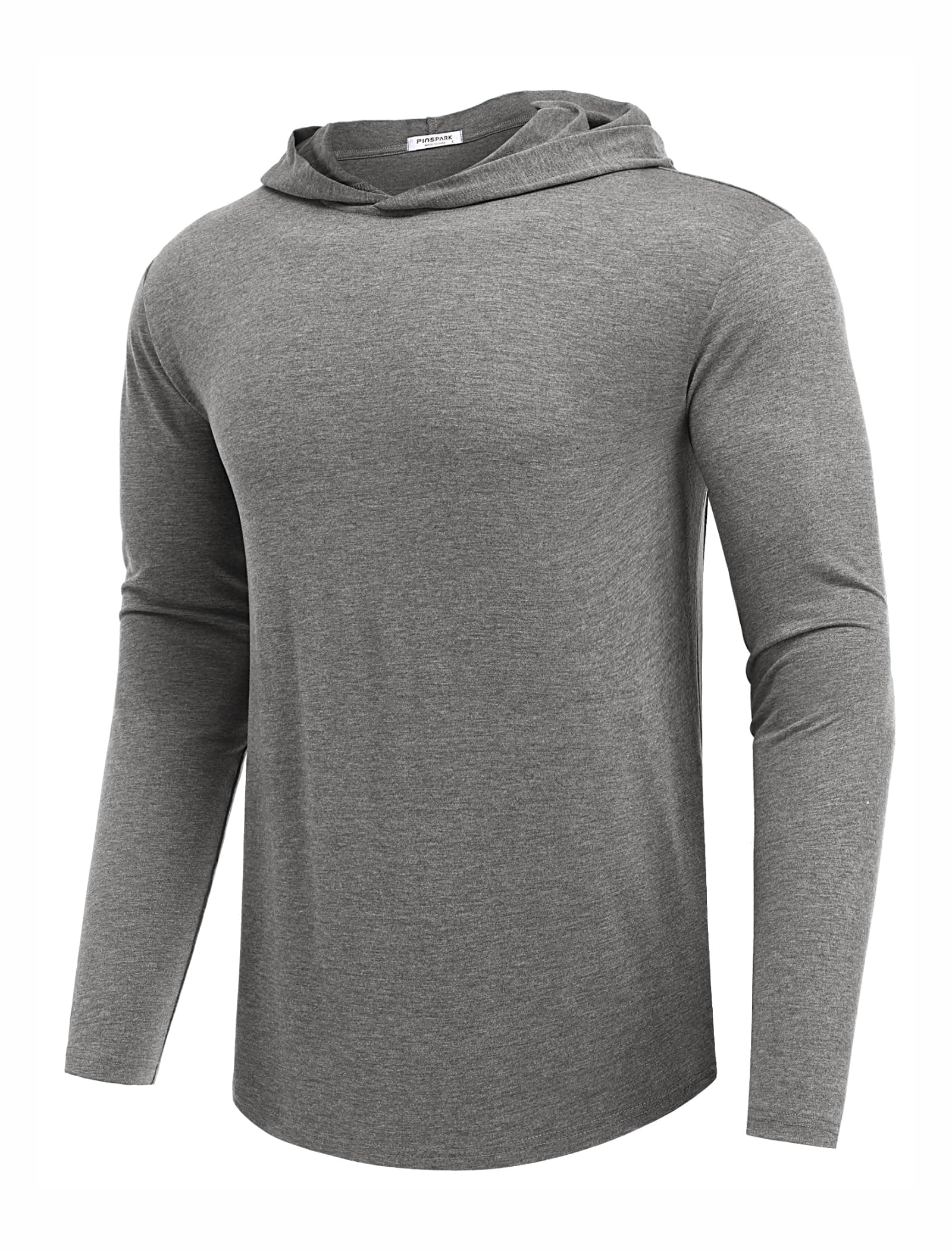 PINSPARK Lightweight Pullover Hoodies for Men Long Sleeve Hoodie for Golf Gym Workout Athletic Sweatshirt Grey