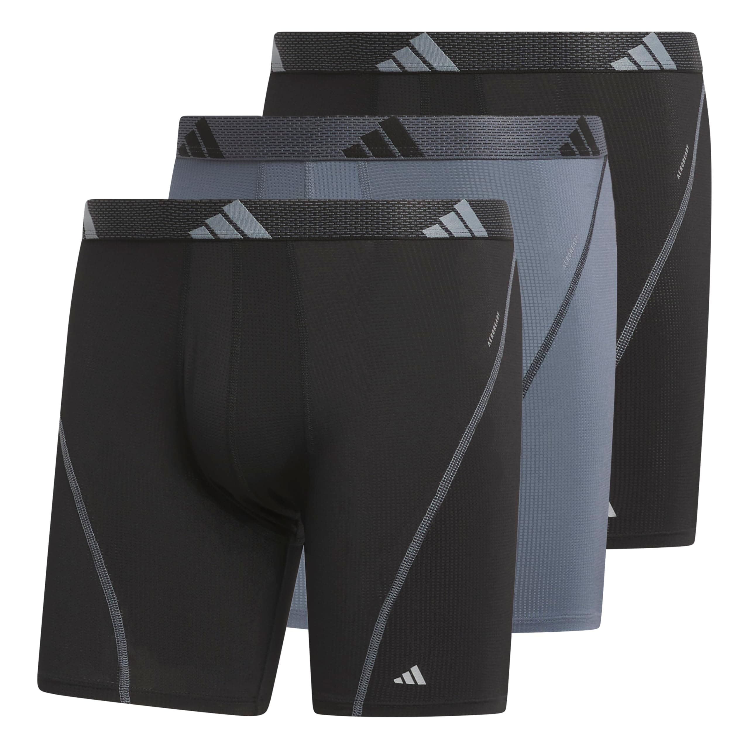 Adidas Men's Performance Athletic Mesh Boxer Brief Underwear 3-Pack, Moisture Wicking, Sport Comfort