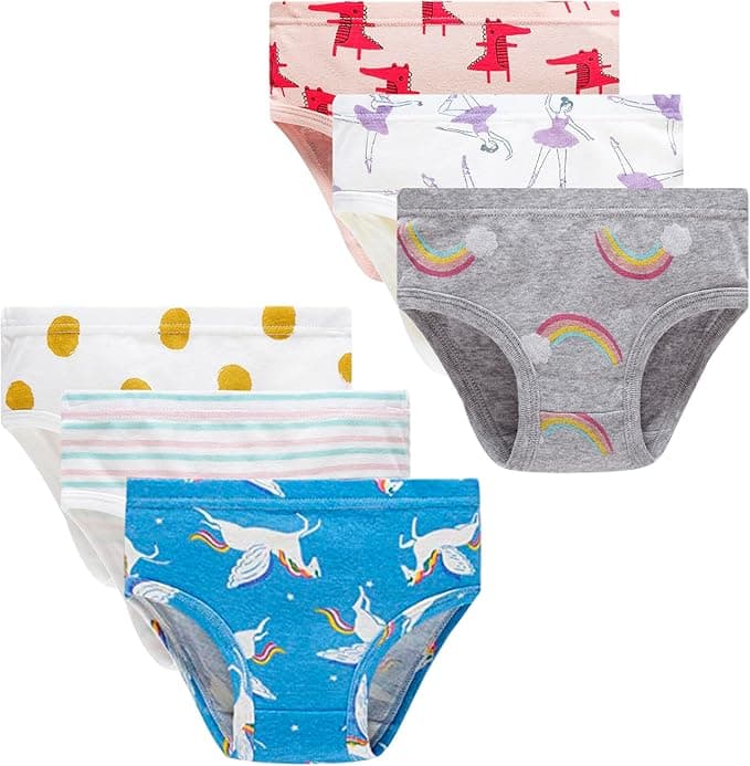 Winging Day Little Girls' Cotton Panties Multipack
