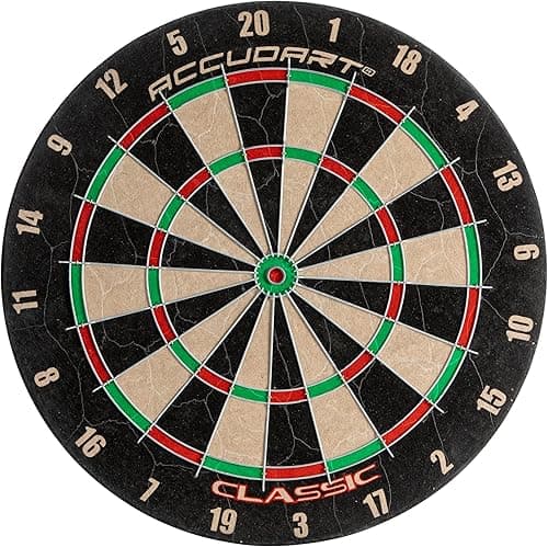 Accudart Classic Bristle Dartboard 18 x 1.5-in, Regulation Size for Home Game Rooms