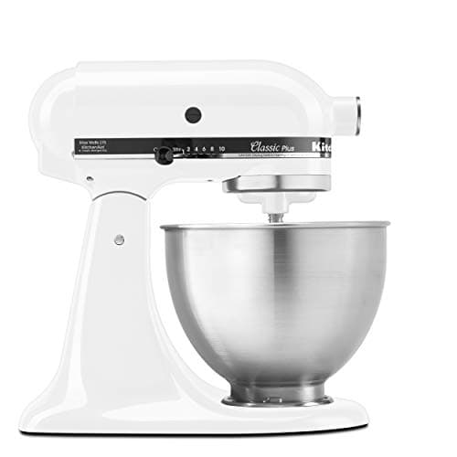 KitchenAid Classic Plus KSM75 4.5-Quart Tilt-Head Stand Mixer — White