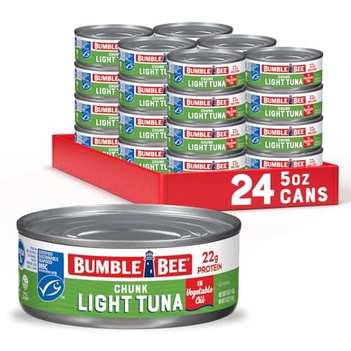 Bumble Bee Chunk Light Tuna in Vegetable Oil, 5 oz Can (24-Pack)