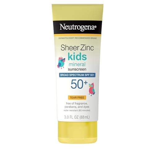 Neutrogena Sheer Zinc Oxide Kids Mineral Sunscreen Lotion SPF 50, 3 fl oz