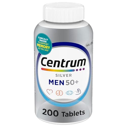 Centrum Silver Men's 50+ Multivitamin with Vitamin D3 200 Tablets